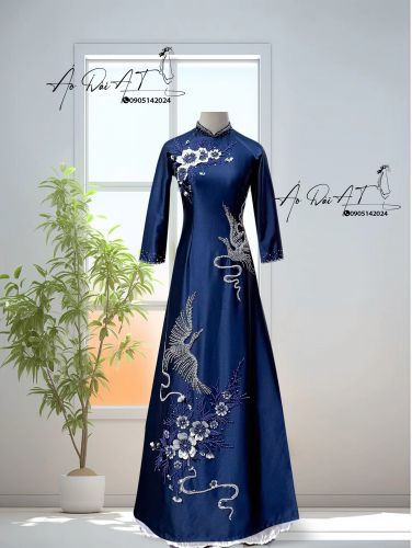 ÁO DÀI MÀU XANH SIZE NHỎ DÀNH CHO BÀ SUI 