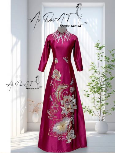 ÁO DÀI BÀ SUI MÀU ĐỎ ADBS-AT-700A
